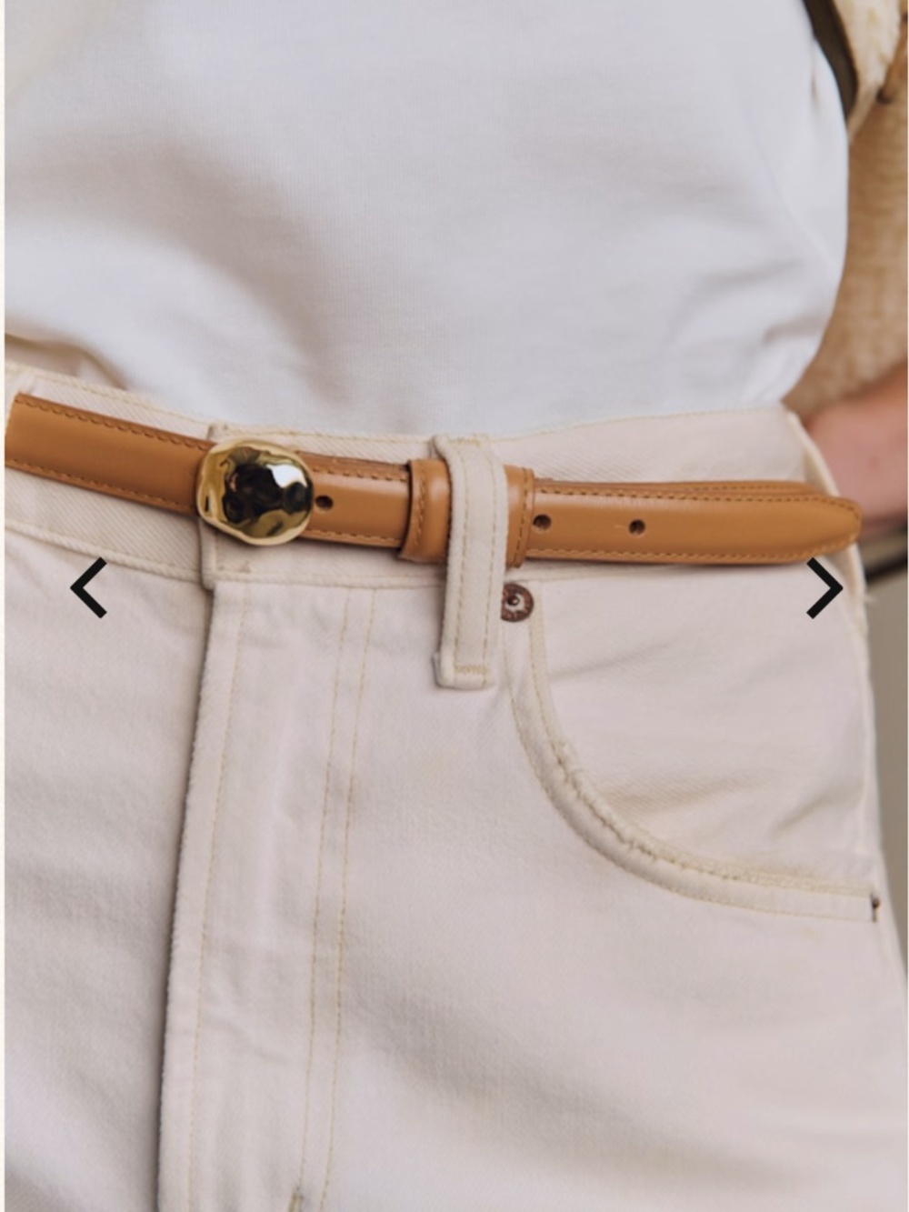 NEW SEZANE LISA BELT - Smooth Honey